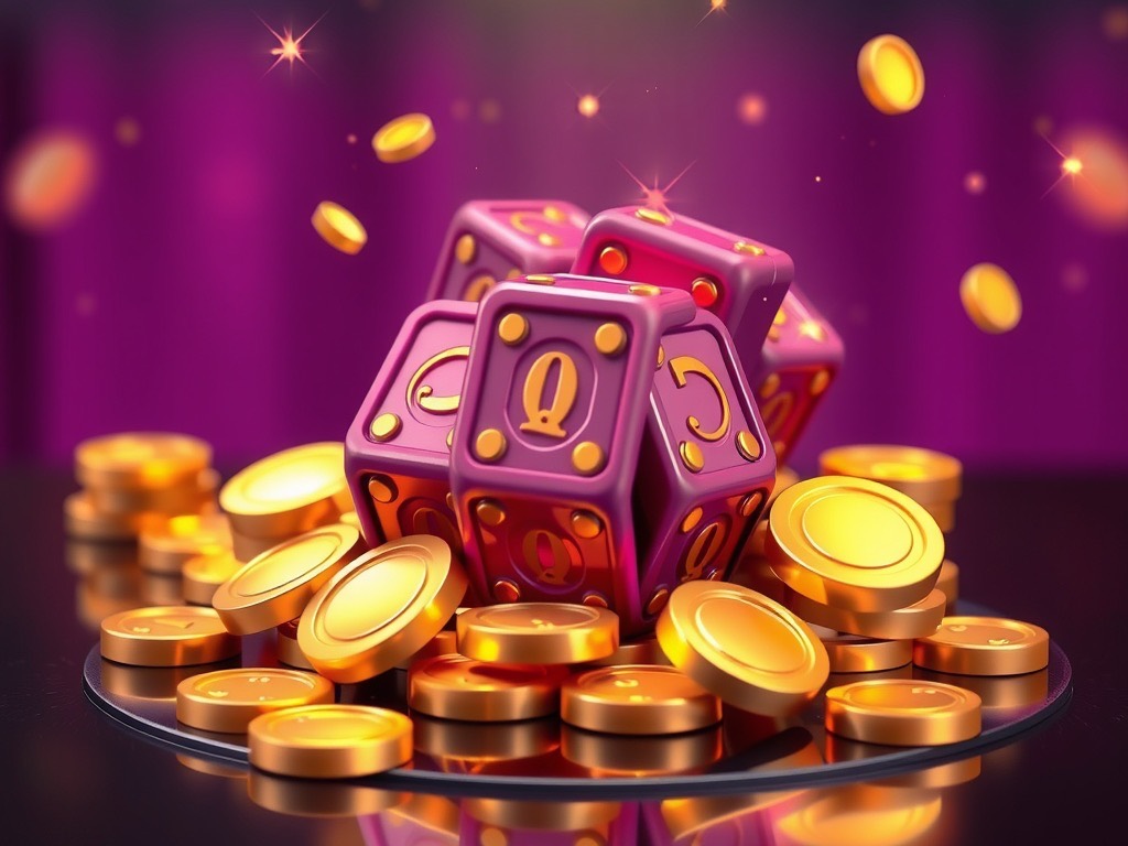 Glowing Diwa Spin game lobby tiles floating above a dark polished surface